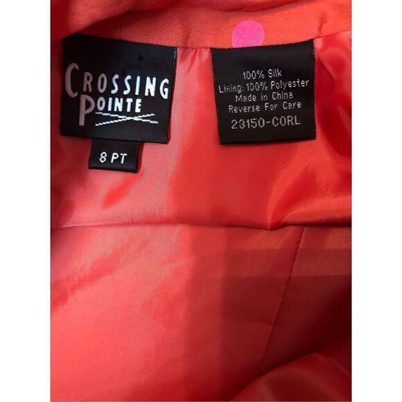 Crossing Pointe silk faux wrap polka dot dress - Picture 7 of 9